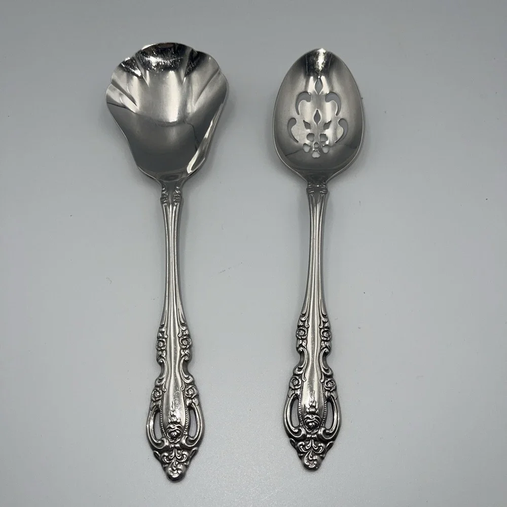 Oneida Community Stainless Brahms Set of 2 Serving Spoons